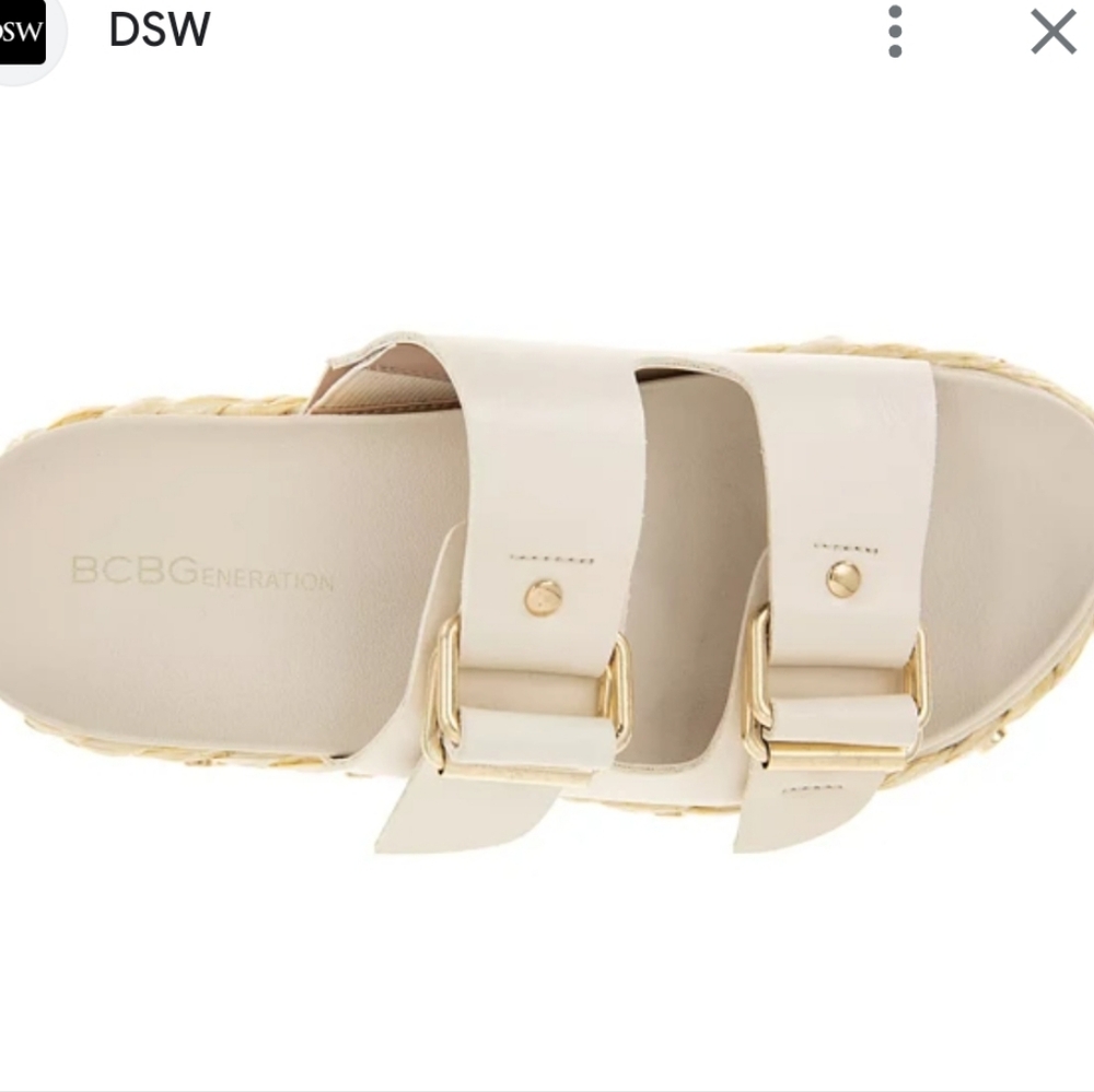 BCBGeneration Women's Cream Sandals